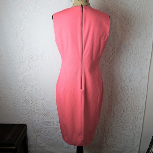 Elie Tahari Axel Asymmetric Inset Sheath Dress - Picture 6 of 8